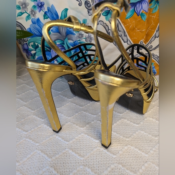 Versace Greca Maze Strappy Platform Sandals -GUC - Picture 5 of 9